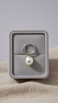 Classic Hoop Earrings With Pearl Drop